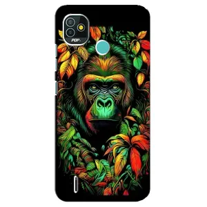 Чохол з Мавпами TECNO Pop 4 LTE - (AlphaPrint) (Мавпа в квітах)