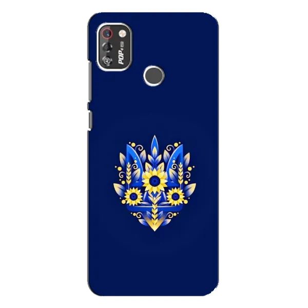 Чохол з принтом «Квітковий Герб» для TECNO POP 4 Pro