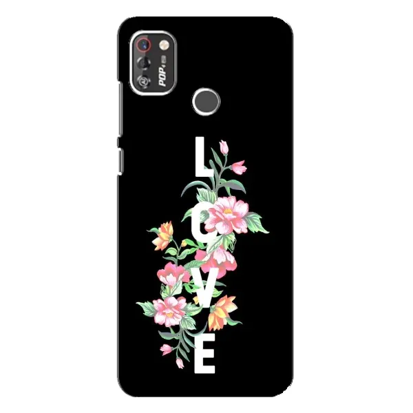Чехол с принтом «Цветы LOVE» для TECNO POP 4 Pro Чехол с принтом «Цветы LOVE» для TECNO POP 4 Pro