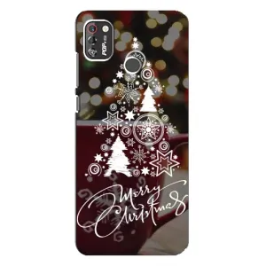 Різдвяні Чохли для TECNO POP 4 Pro (VPrint) (Ялинка яскрава)
