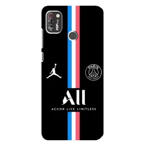 Чохли PSG для TECNO POP 4 Pro (AlphaPrint) (футболка ПСЖ)
