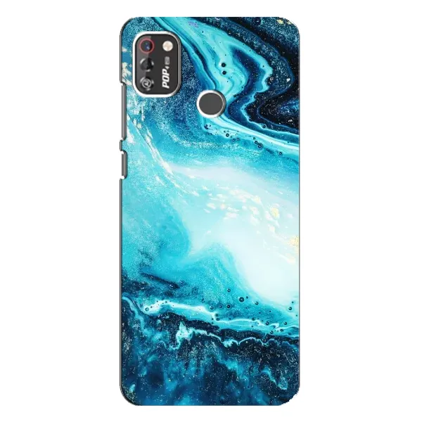 Чехол с принтом «Голубой мрамор» для TECNO POP 4 Pro