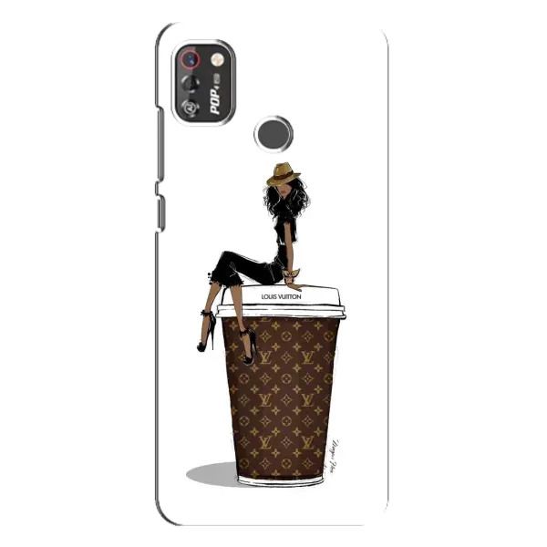 Чехол с принтом «кофе LOUIS VUITTON» для TECNO POP 4 Pro