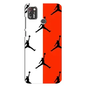 Чохли для TECNO POP 4 Pro - з картинкою JORDAN (AlphaPrint) (Лого Джордан)