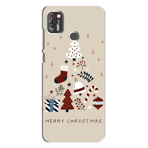 Чехол с принтом «Merry Christmas» для TECNO POP 4 Pro