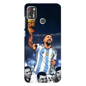 Чохли для TECNO POP 4 Pro (Leo чемпіон) (AlphaPrint) (Мессі з кубком)