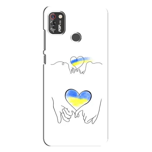 Чехол с принтом «Мир Украине» для TECNO POP 4 Pro
