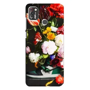 Бренднові Чохли для TECNO POP 4 Pro - (PREMIUMPrint) (Nike цветы)