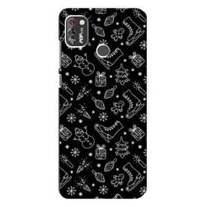 Новорічні, Святкові Чохли для TECNO POP 4 Pro - 2024 год (Новорічний фон)