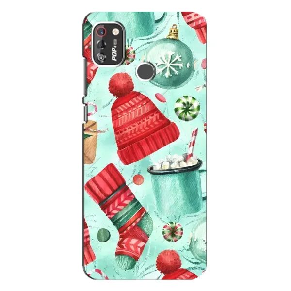 Чехол с принтом «Одежда НГ» для TECNO POP 4 Pro