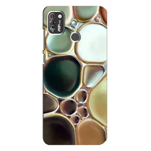 Мраморний чехол на TECNO POP 4 Pro (VPrint) (Радужний Мрамор)