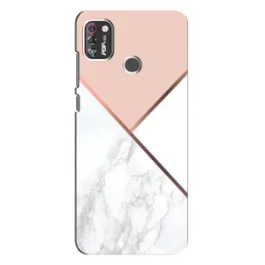 Мраморний чехол на TECNO POP 4 Pro (VPrint) (Тройний мрамор)