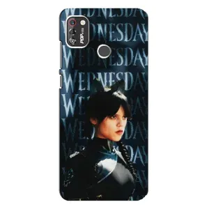 Чохли Венсдей на TECNO POP 4 Pro Уенсдей (AlphaPrint) (Венздей кішка)