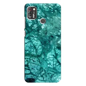 Мраморний чехол на TECNO POP 4 Pro (VPrint) (Зелений мрамор)