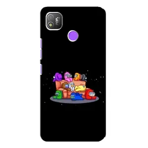Чехол Амонг Ас для TECNO POP 4 (AlphaPrint) (Амонг-ас)