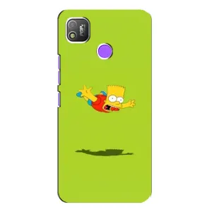 Чехол с Симпсонами для TECNO POP 4 (VPrint) (Барт Симпсон)
