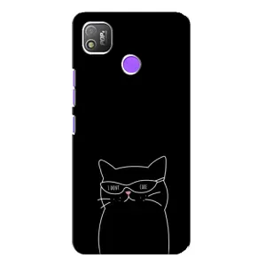 Чехол с принтом «Равнодушный кот» для TECNO POP 4