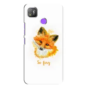 Чехлы с картинкой Лисички для TECNO POP 4 (VPrint) (Девочка Лиса)
