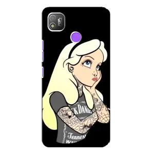 Чехол с печатью для TECNO POP 4 - (Мода) (AlphaPrint) (Девочка в тату)