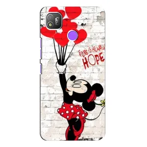 Чехол Disney Mouse TECNO POP 4 (PREMIUMPrint) (Heart Minni)