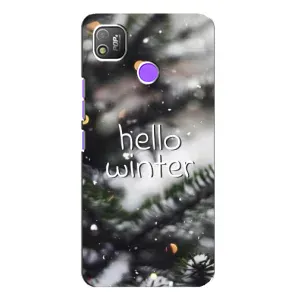 Новогодние, Праздничные Чехлы для TECNO POP 4 - 2024 год (Hello winter)