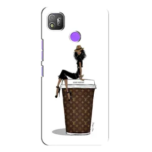 Чехлы Луи Витон для TECNO POP 4 (AlphaPrint - LOUIS VUITTON) (кофе LOUIS VUITTON)
