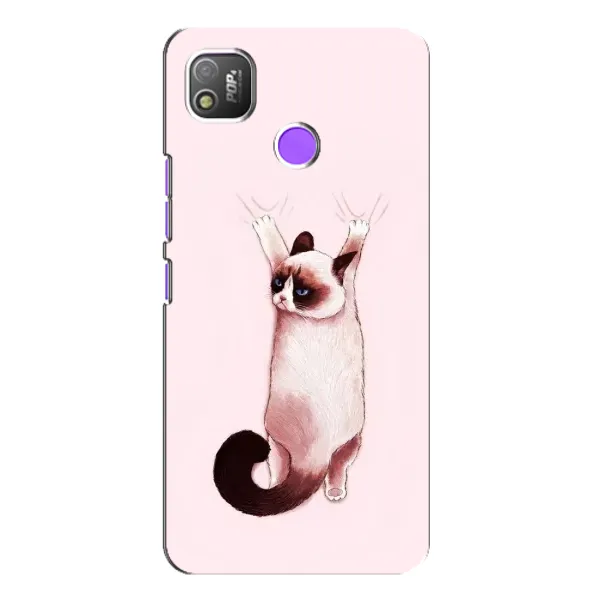 Чехол с принтом «Котик падает» для TECNO POP 4 Чехол с принтом «Котик падает» для TECNO POP 4