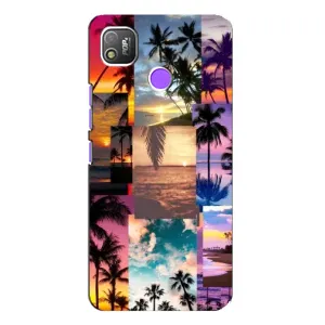 Силиконовый чехол с КАРТИНКАМИ лето для TECNO POP 4 (AlphaPrint) (Летний отпуск)