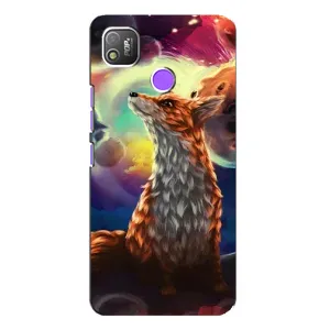 Чехлы с картинкой Лисички для TECNO POP 4 (VPrint) (Лисица в космосе)