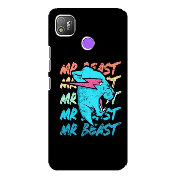 Чехол с принтом «logo Mr beast» для TECNO POP 4