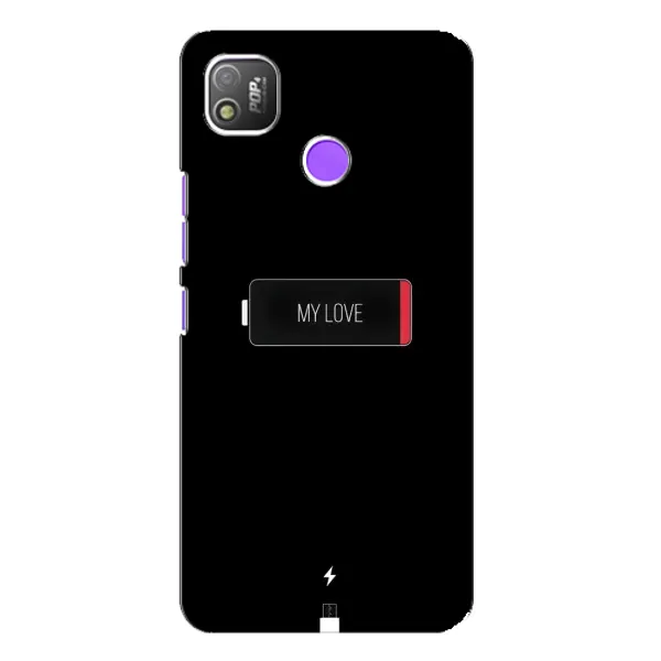 Чехол с принтом «Love battery» для TECNO POP 4