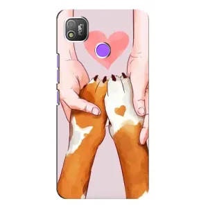 Чехлы с собаками для TECNO POP 4 (VPrint) (Любовь к собакам)