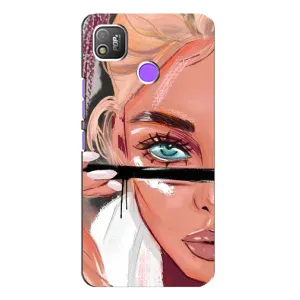 Чехол с печатью для TECNO POP 4 - (Мода) (AlphaPrint) (Макияж)