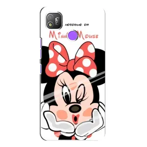 Эксклюзивный чехол для TECNO POP 4 (AlphaPrint - Мультяшные) (Маус Минни)