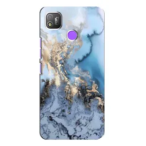 Мраморный чехол на TECNO POP 4 (VPrint) (Нежный мрамор)