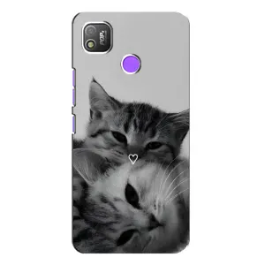 Чехол с принтом «Пара котов» для TECNO POP 4