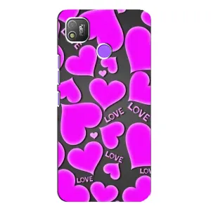 Чехлы для любимой на Техно Поп 4 (VPrint) (Pink hearts)