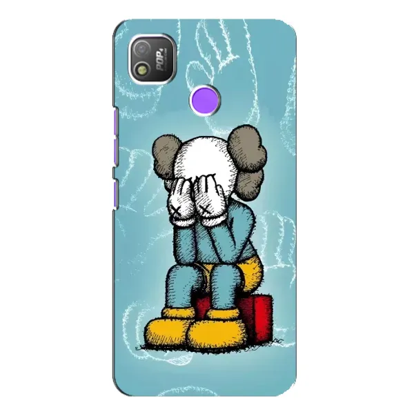 Чехол с принтом «Плач Bearbrick» для TECNO POP 4