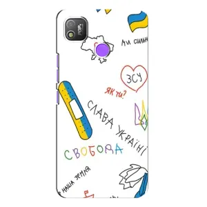 Чохли (Доброго вечора, ми за України) для ТЕКНО ПОП 4 (AlphaPrint) (Стикер)
