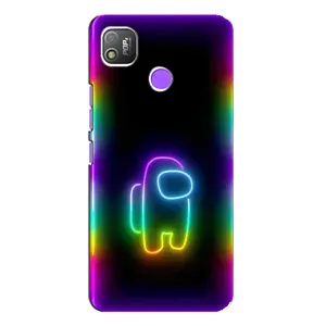 Чехол Амонг Ас для TECNO POP 4 (AlphaPrint) (Яркий скин)
