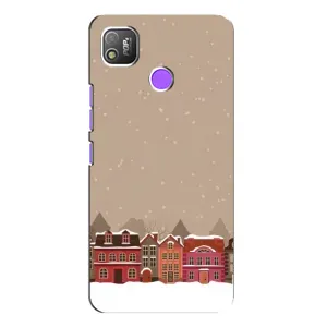 Новогодние, Праздничные Чехлы для TECNO POP 4 - 2024 год (Зимний город)