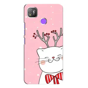 Чехол с принтом «Зимний кот» для TECNO POP 4