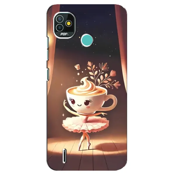 Чохол з принтом «Балерина капучина» для TECNO Pop 5 (BD2p)