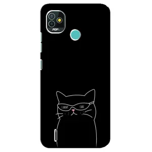 Чехол с принтом «Равнодушный кот» для TECNO Pop 5 (BD2p)