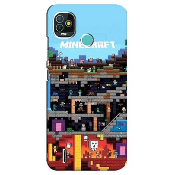Чохол з принтом «фон Minecraft» для TECNO Pop 5 (BD2p) Чохол з принтом «фон Minecraft» для TECNO Pop 5 (BD2p)