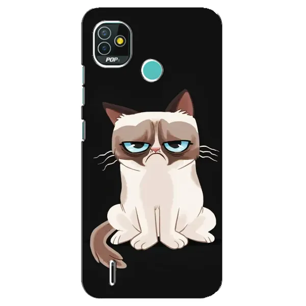 Чехол с принтом «Грустный кот» для TECNO Pop 5 (BD2p)