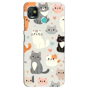 Чехол с принтом «Коллаж котов» для TECNO Pop 5 (BD2p)