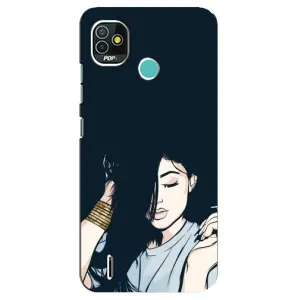 Чохол з друком для TECNO Pop 5 (BD2p) - (Мода) (AlphaPrint) (Гарна дівчина)