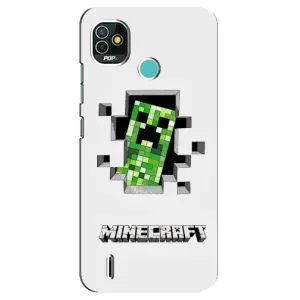 Чохол Майнкрафт на TECNO Pop 5 (BD2p) (AlphaPrint) Minecraft (кріпер Майнкрафт)