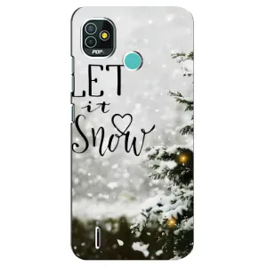 Новорічні, Святкові Чохли для TECNO Pop 5 (BD2p) - 2024 год (Let it snow)